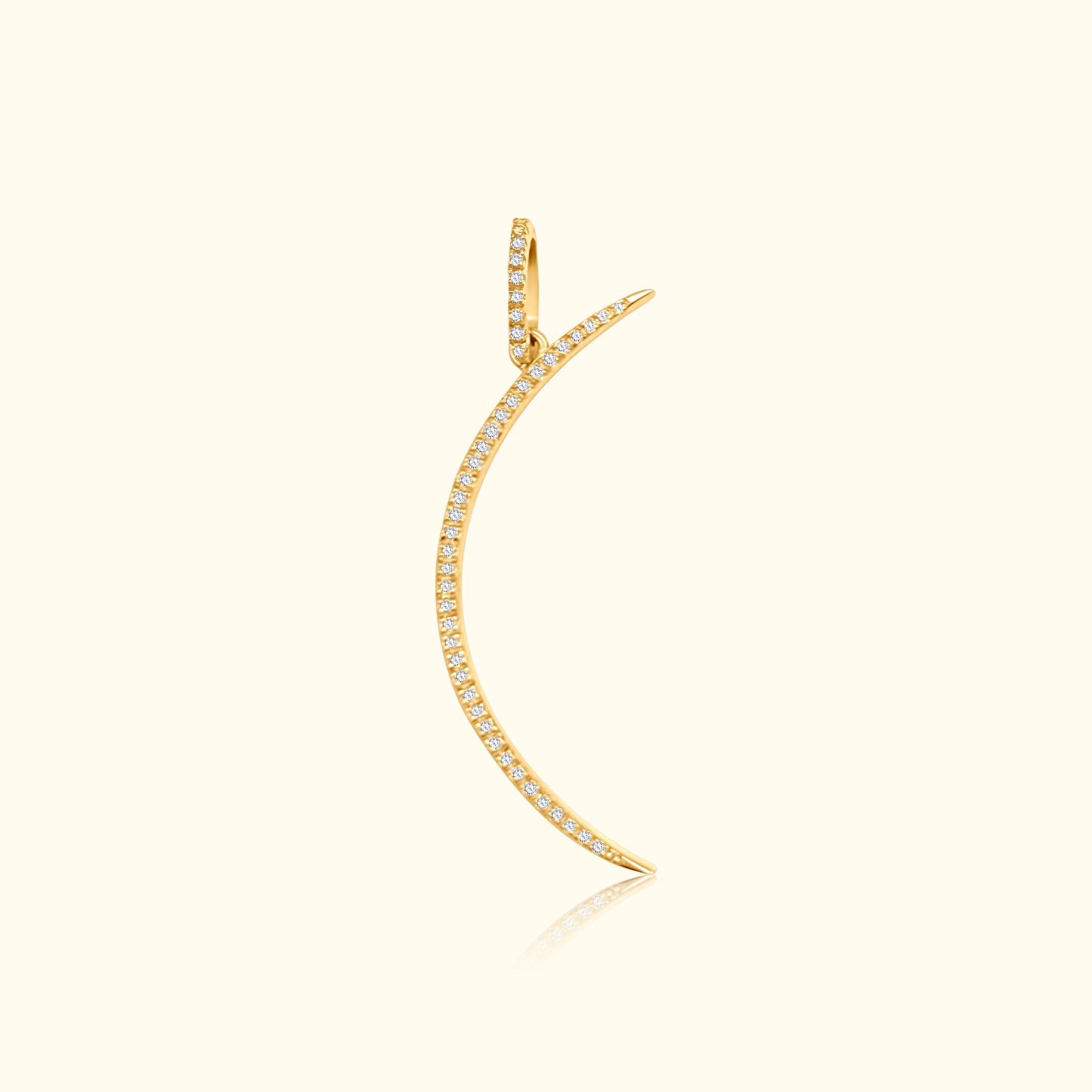 Diamond Crescent Moon Pendant