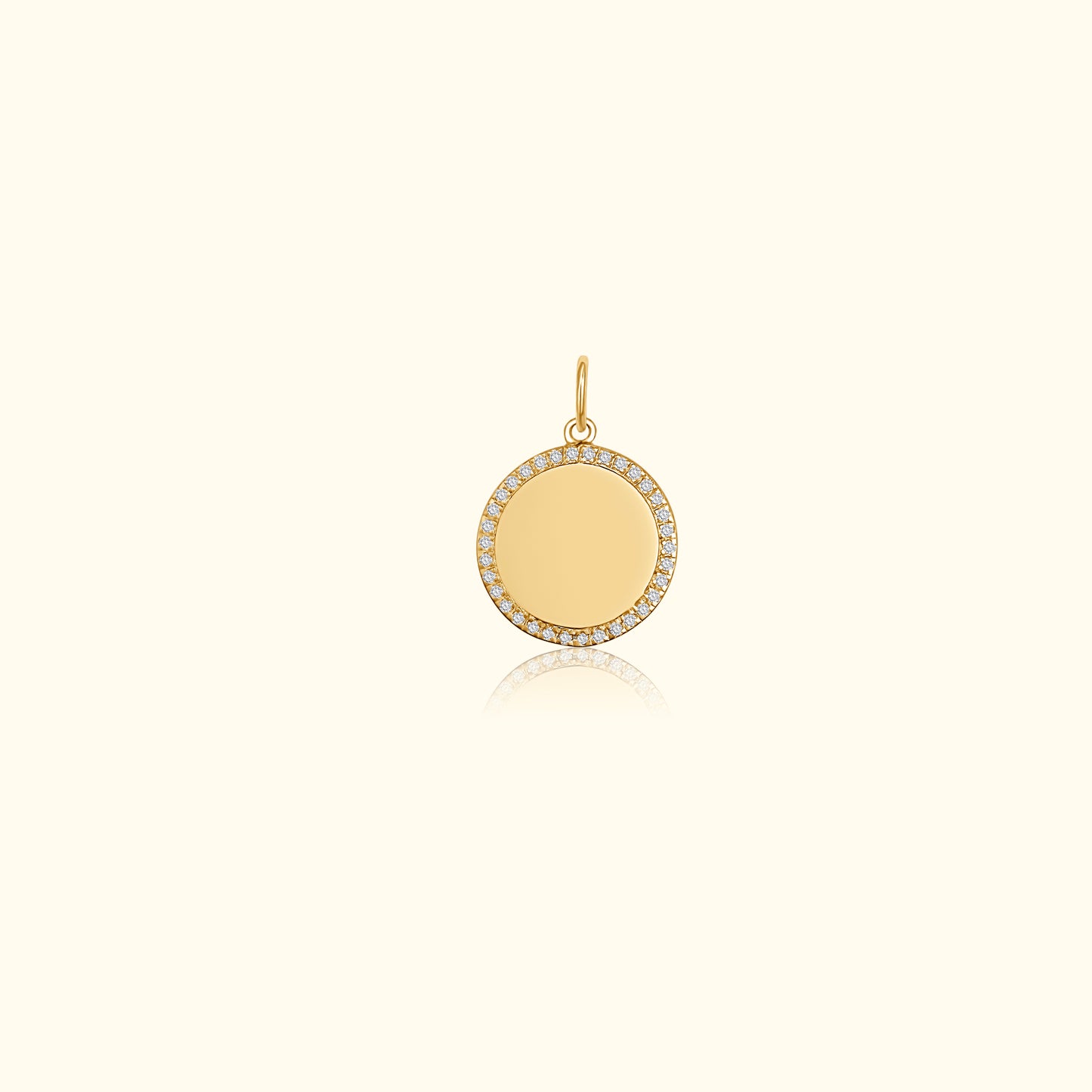 Engravable Diamond Disc Pendant