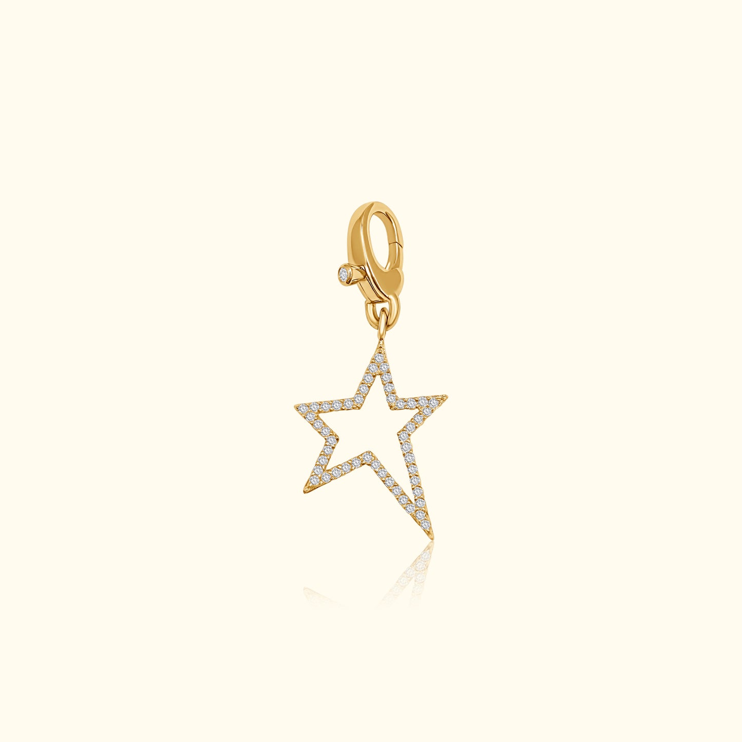 Diamond Open Star Pendant