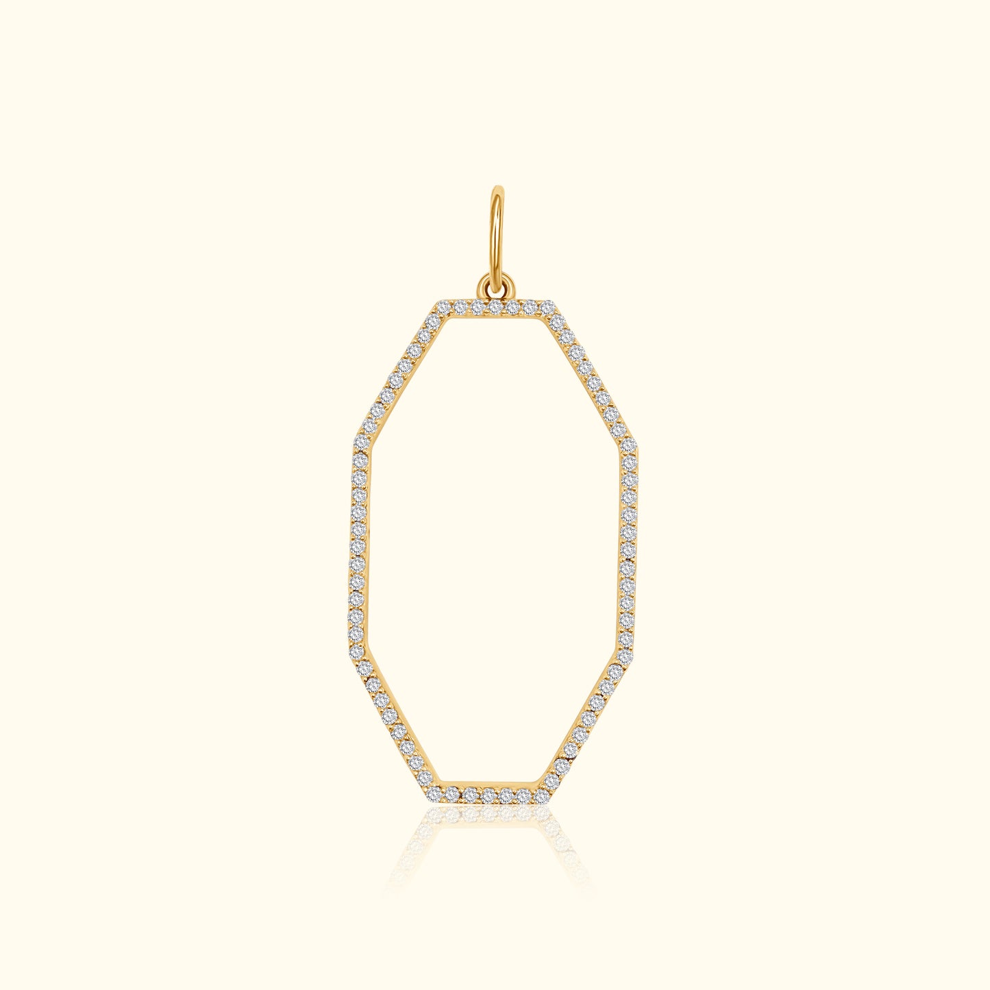 Open Octagon Diamond Pendant
