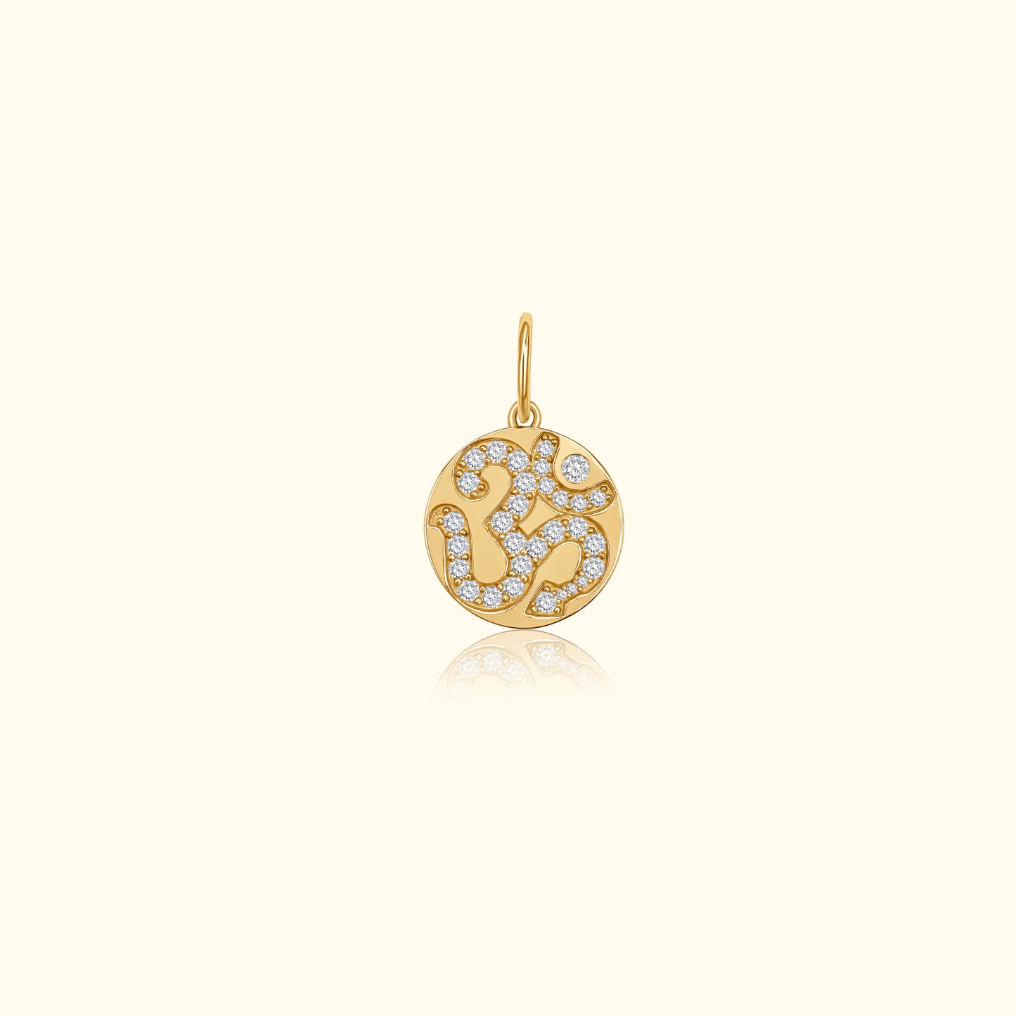 Diamond Om Disc Pendant
