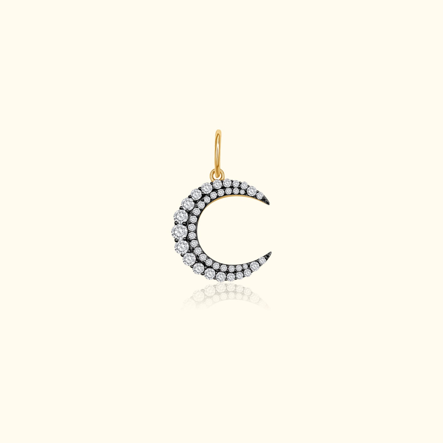 Diamond Crescent Moon Pendant