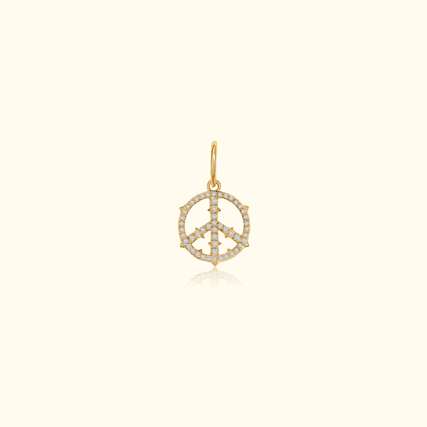 Diamond Peace Sign Pendant