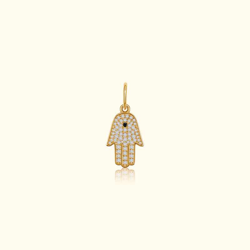 Diamond Hamsa Pendant