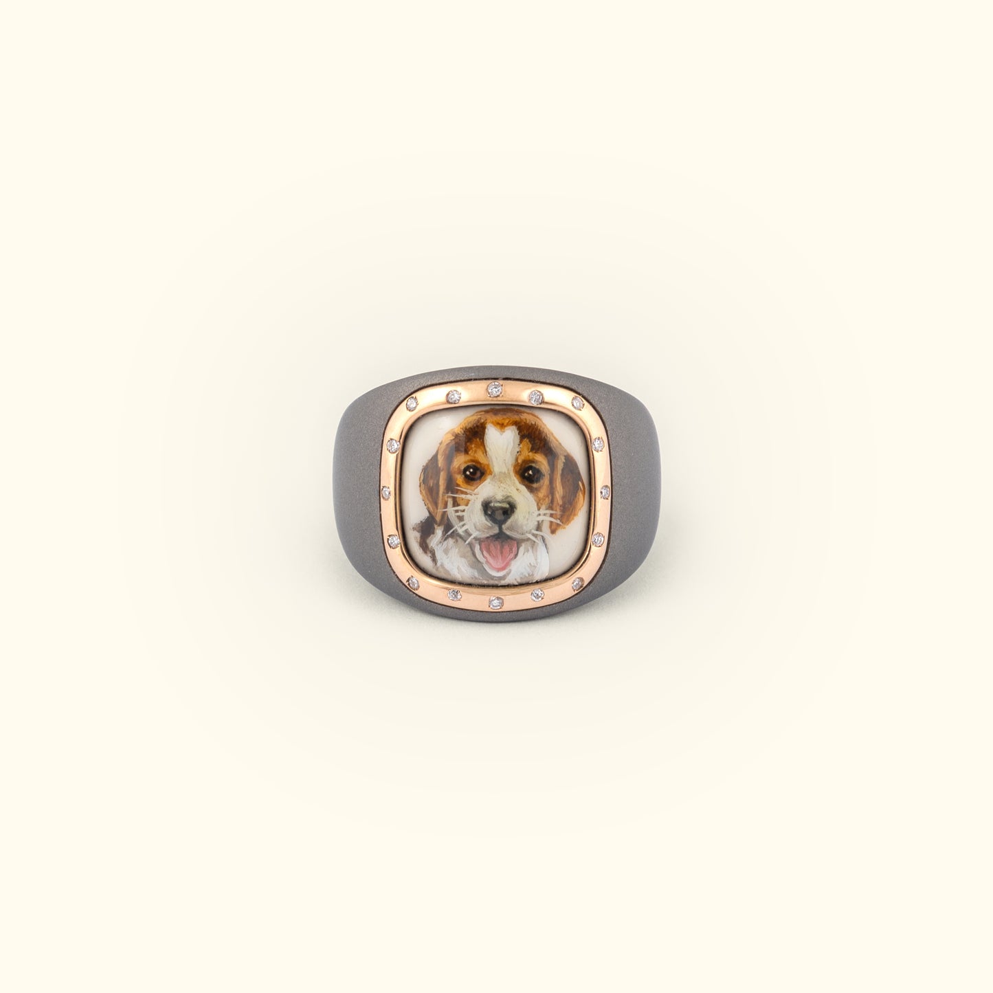 The Billig Custom Hand-Painted Pet Pawtrait Scalar Ring