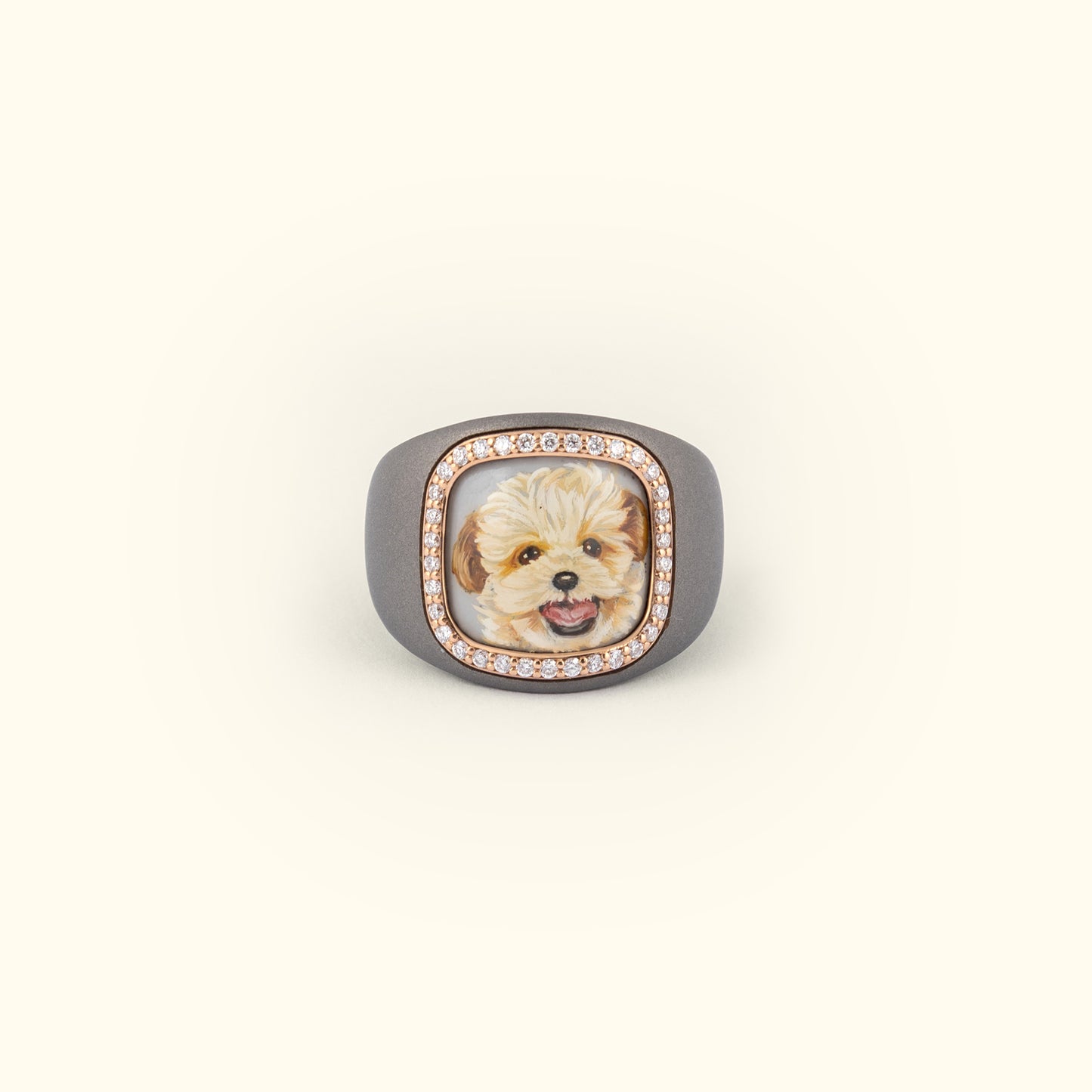 The Billig Custom Hand-Painted Pet Pawtrait Scalar Ring