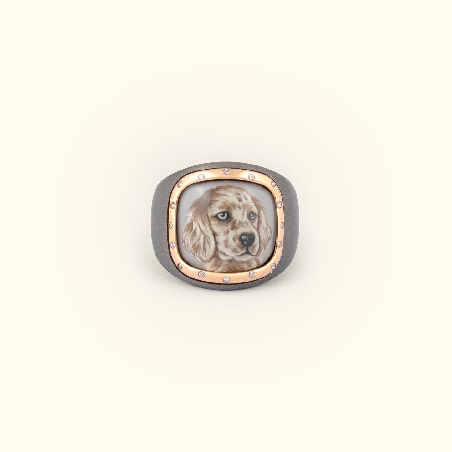 The Billig Custom Hand-Painted Pet Pawtrait Scalar Ring