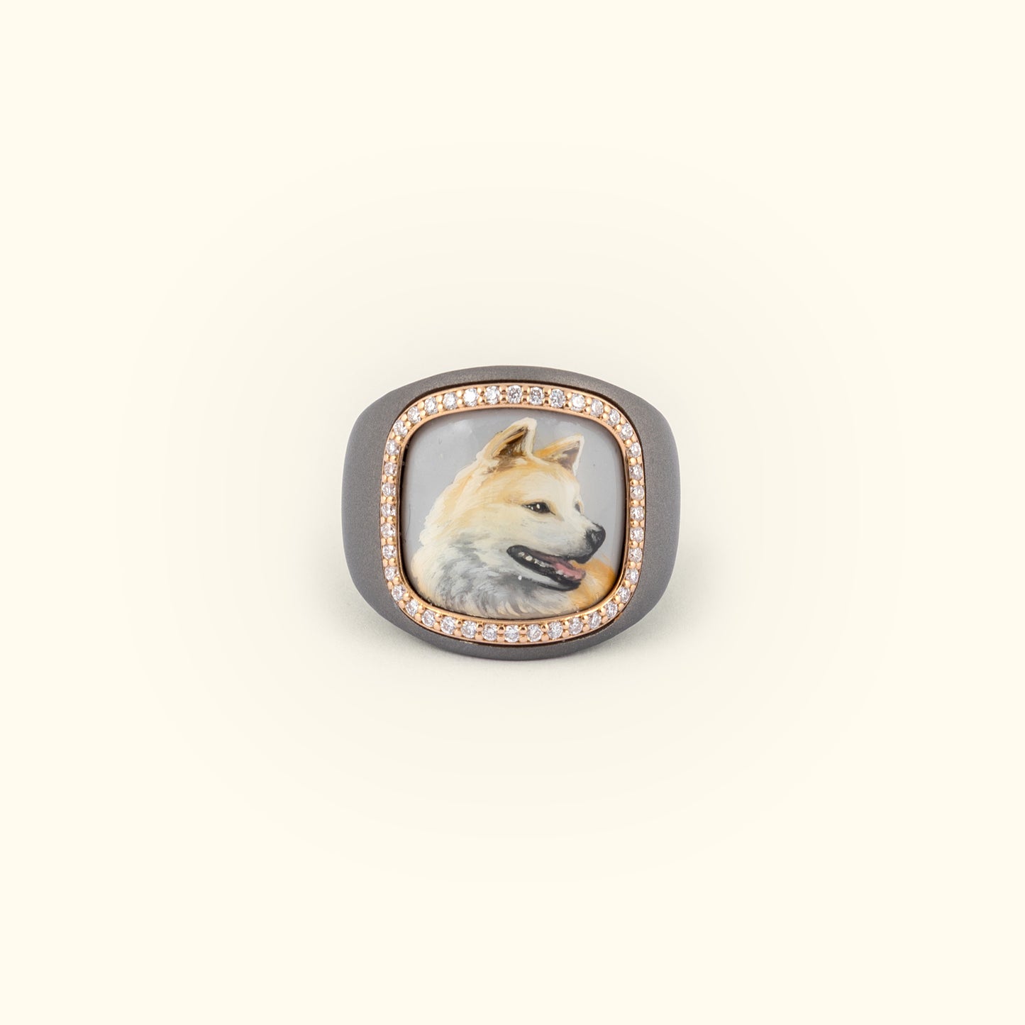 The Billig Custom Hand-Painted Pet Pawtrait Scalar Ring