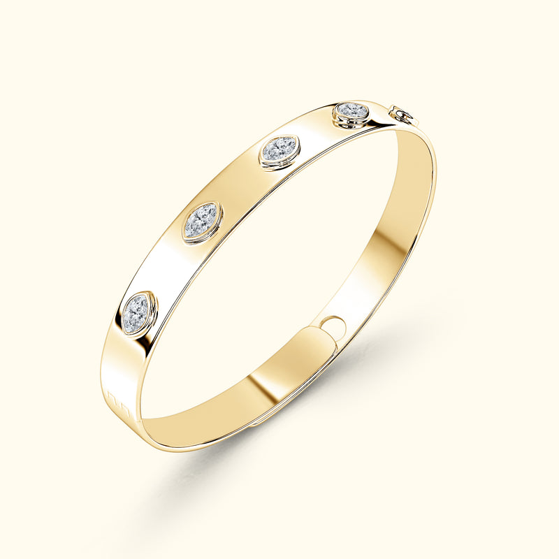 Bezel Set Marquise Bracelet
