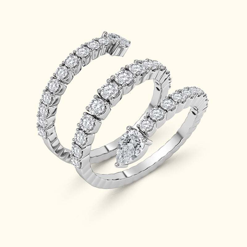 Spiral Diamond Ring