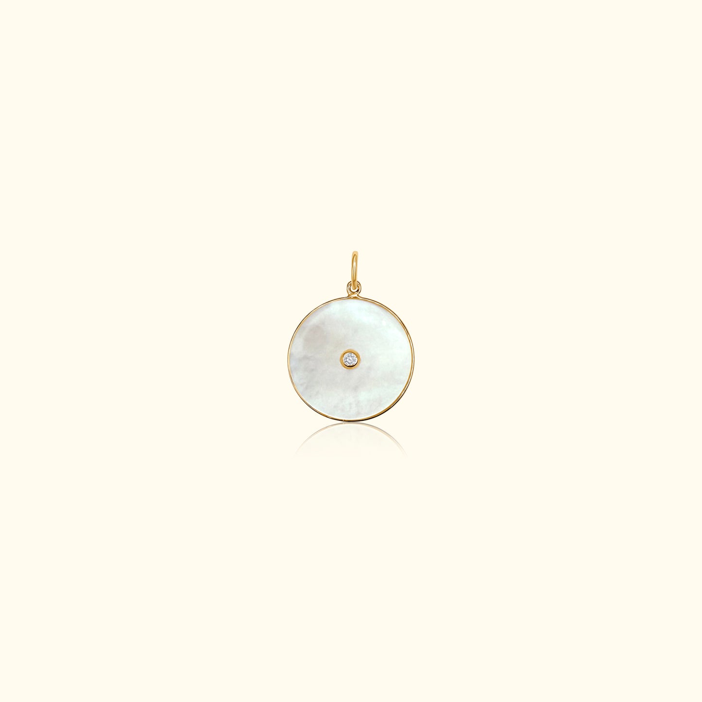 White Mother of Pearl Medallion