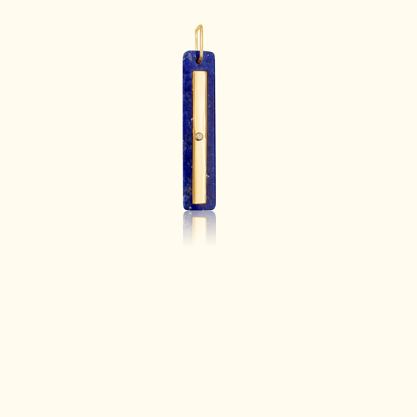 Lapis and Diamond Mirror Medallion
