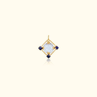 Sapphire and Crystal Medallion