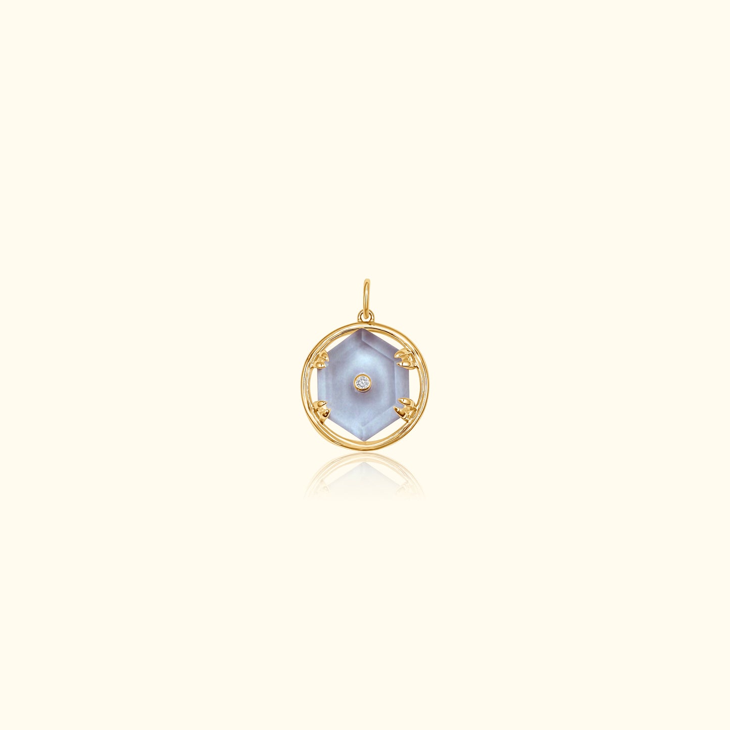 Rock Crystal Hexagon Medallion