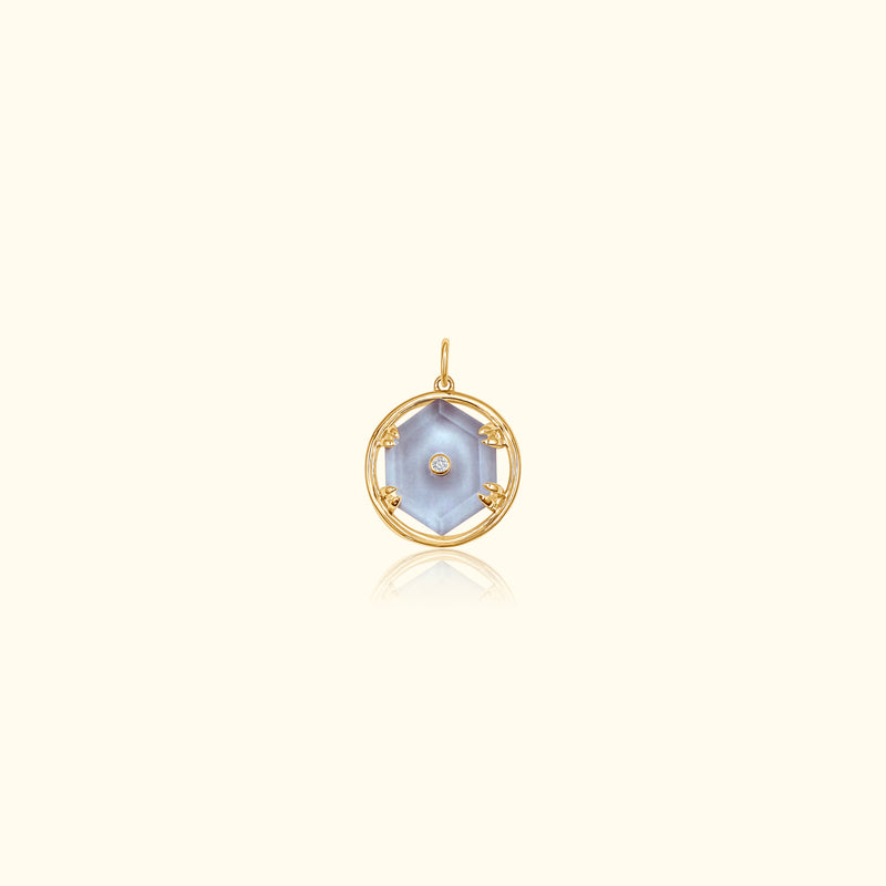 Rock Crystal Hexagon Medallion