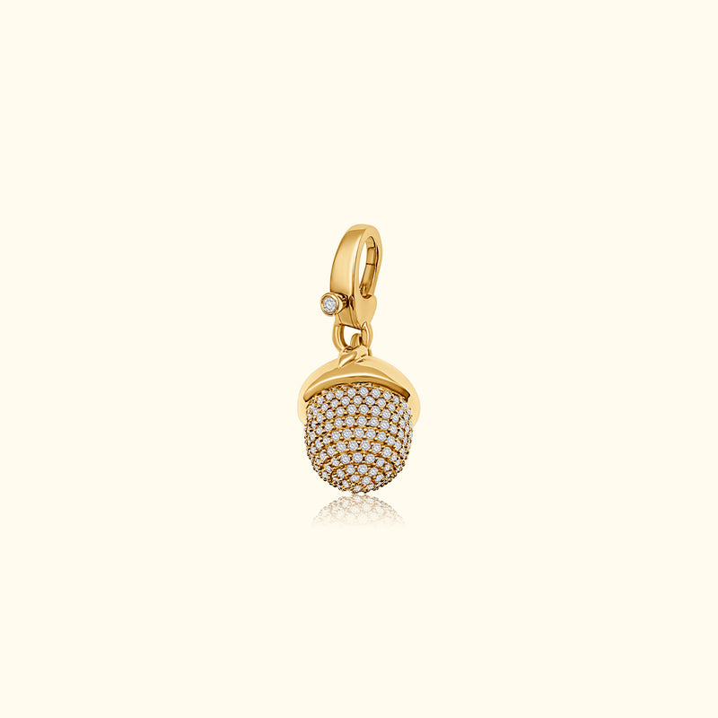 Diamond Acorn Pendant