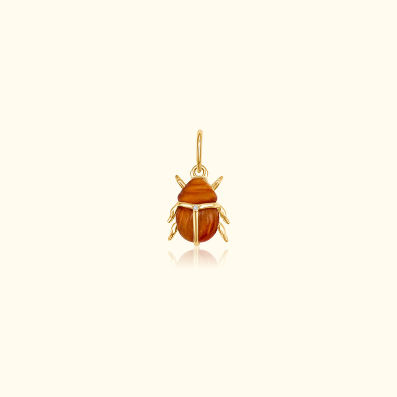 Tigers Eye Beetle Pendant