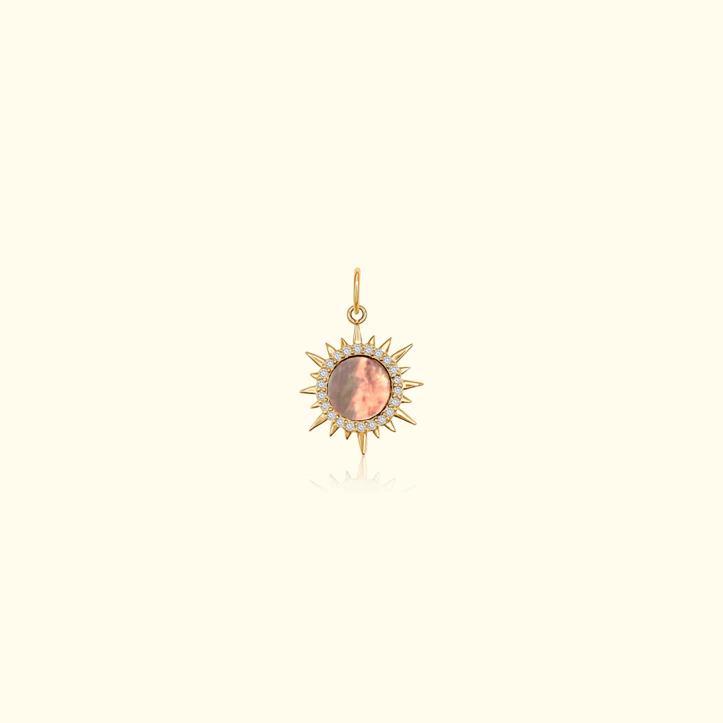 Diamond and Mother of Pearl Starburst Pendant