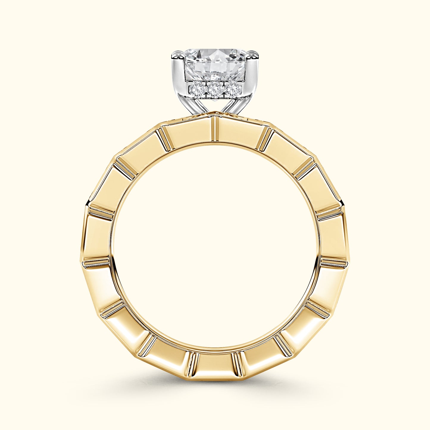 'Riley' Emerald Cut Eternity Diamond Wedding Band