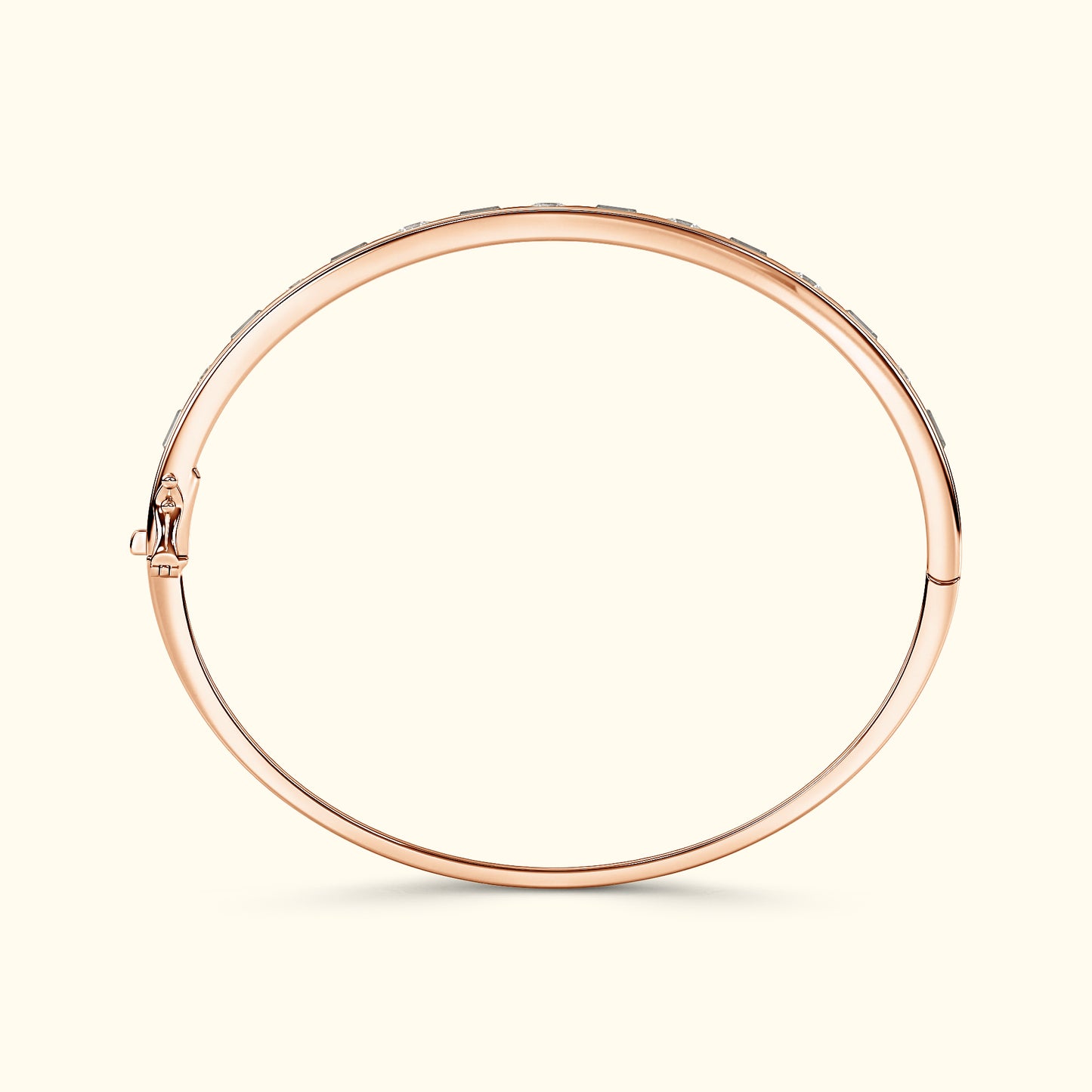 Bezel Set Emerald and Round Mixed Diamond Bracelet