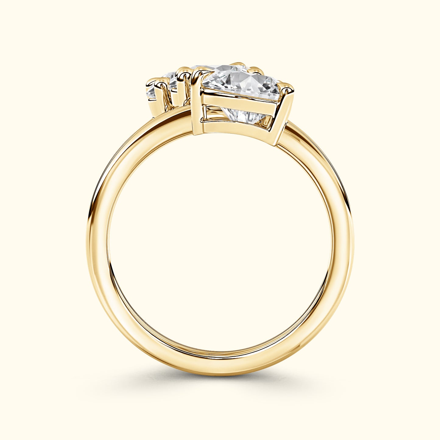 Round Diamond Spiral Ring