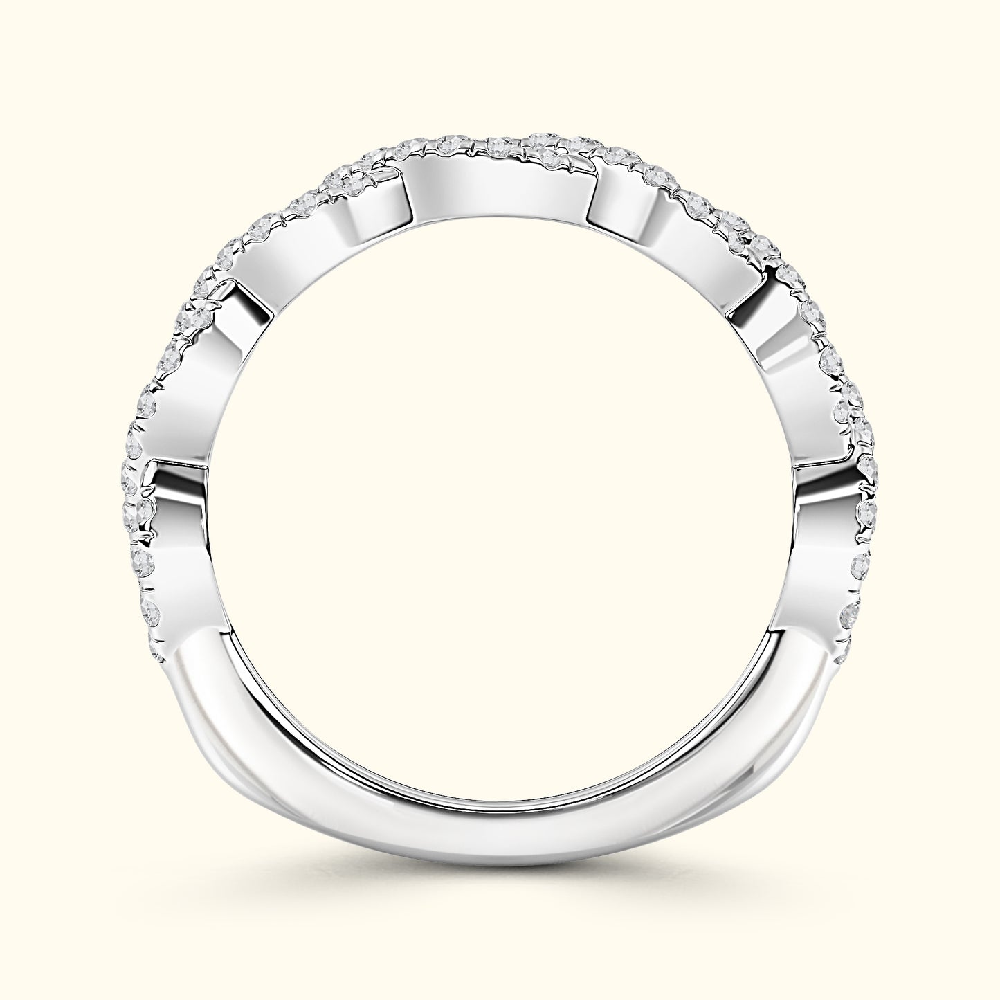 'Kayla' French Pavè Infinity Diamond Band