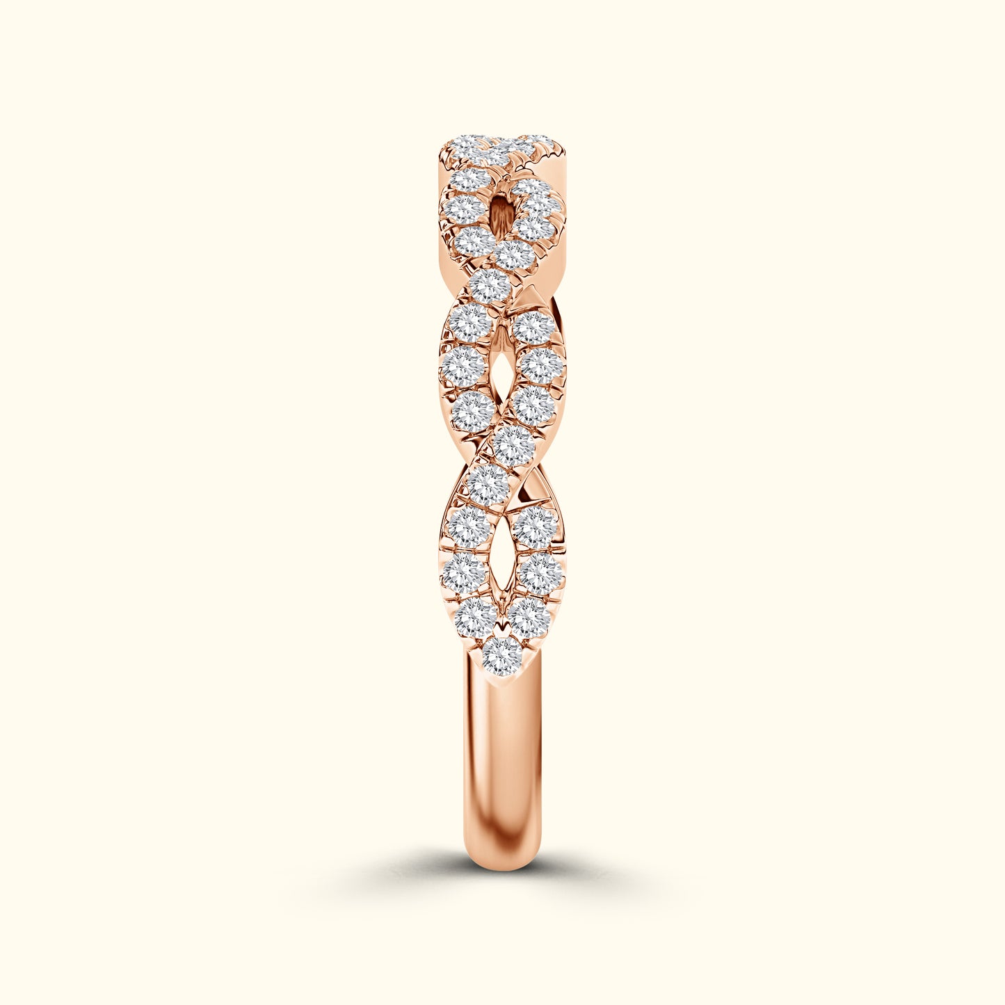 'Kayla' French Pavè Infinity Diamond Band