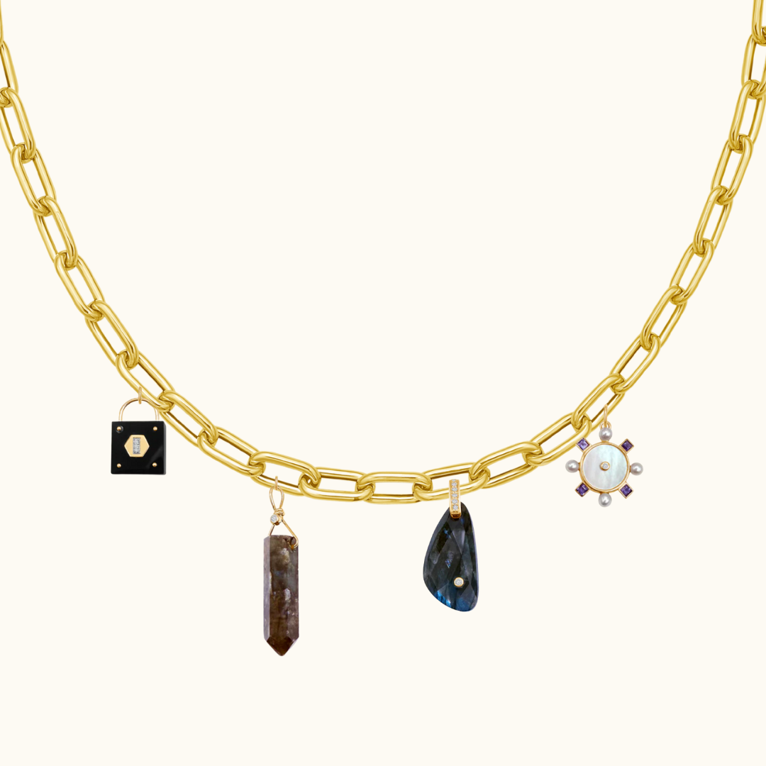 Onyx and Diamond Padlock Medallion