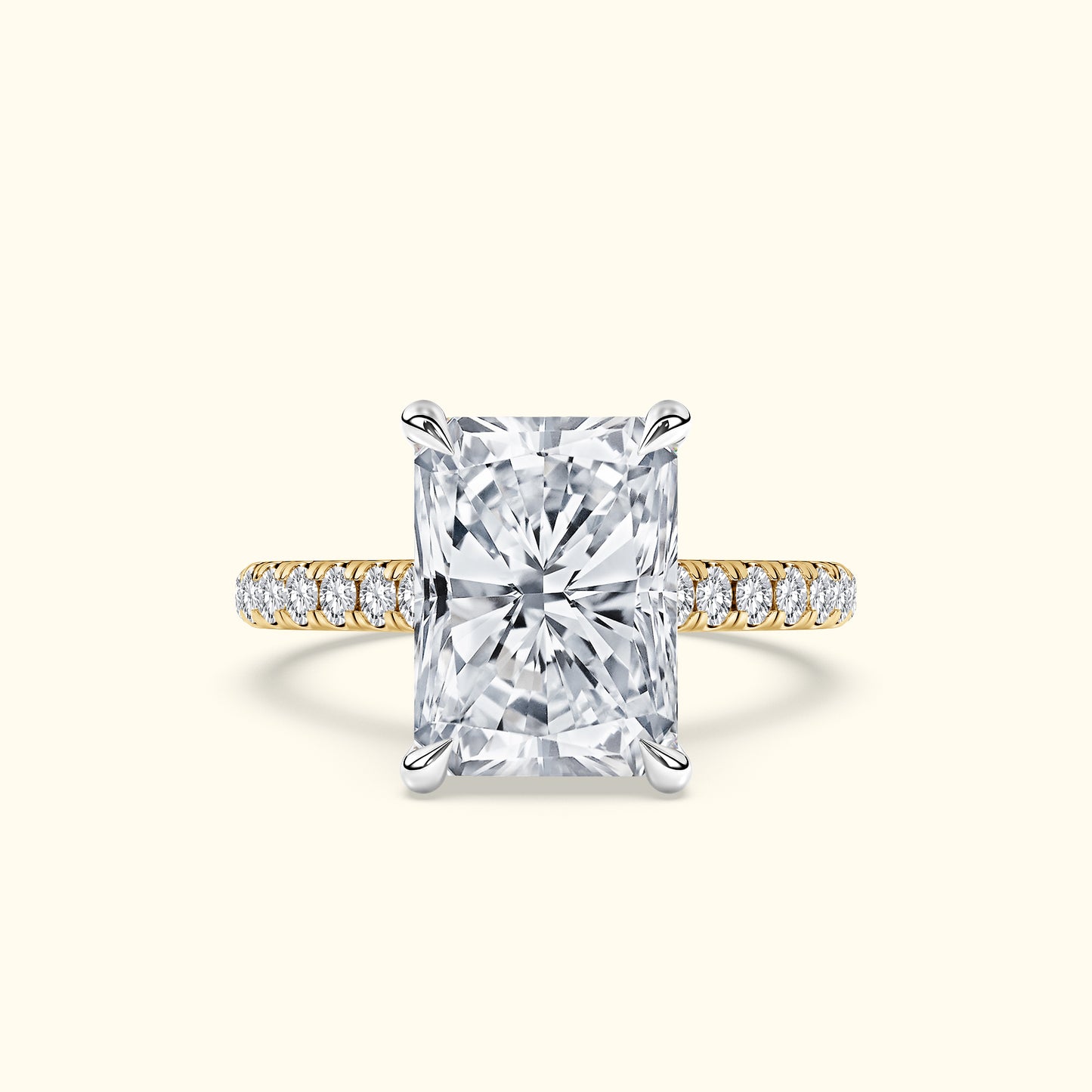 'Elizabeth' Engagement Ring - French Pavé Halo Design