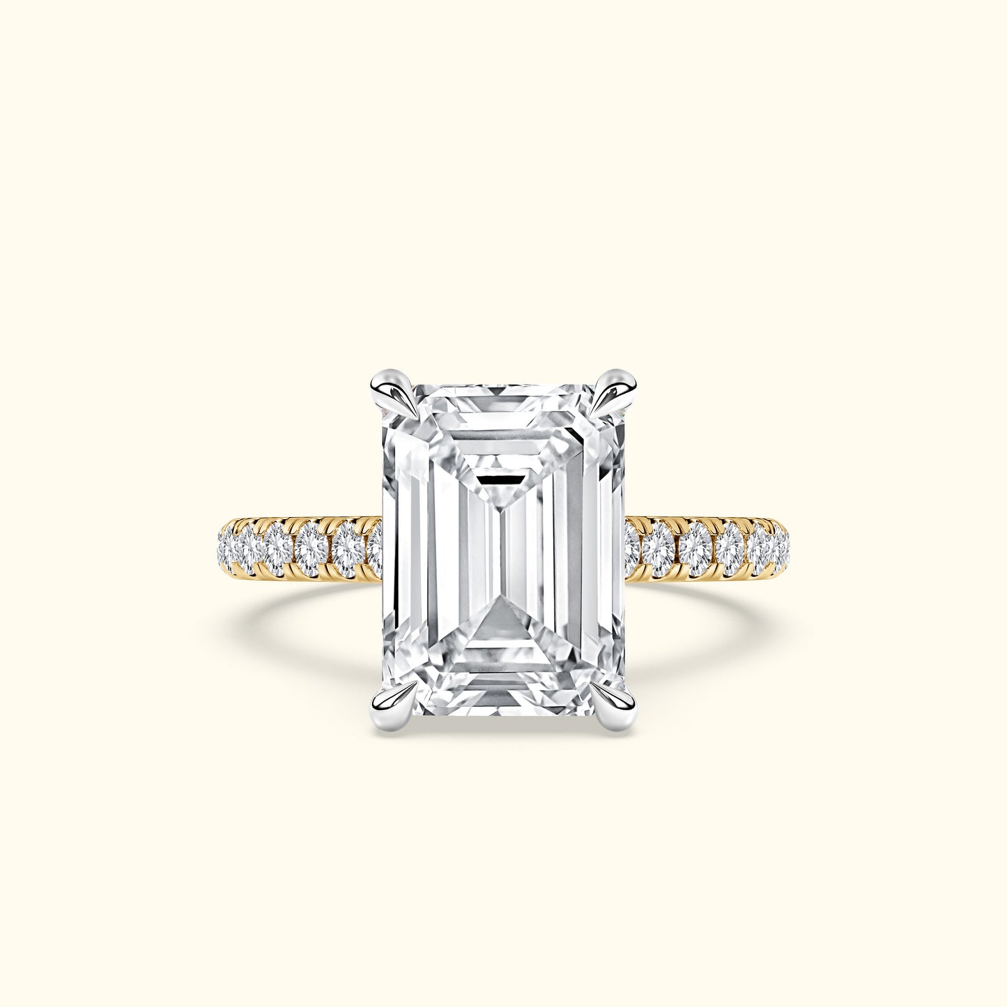 'Elizabeth' Engagement Ring - French Pavé Halo Design