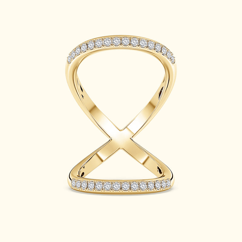 Double Band Diamond Ring