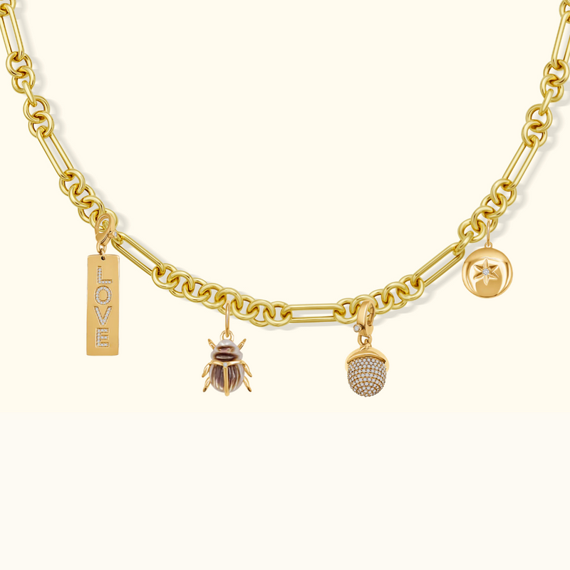 Diamond Acorn Pendant