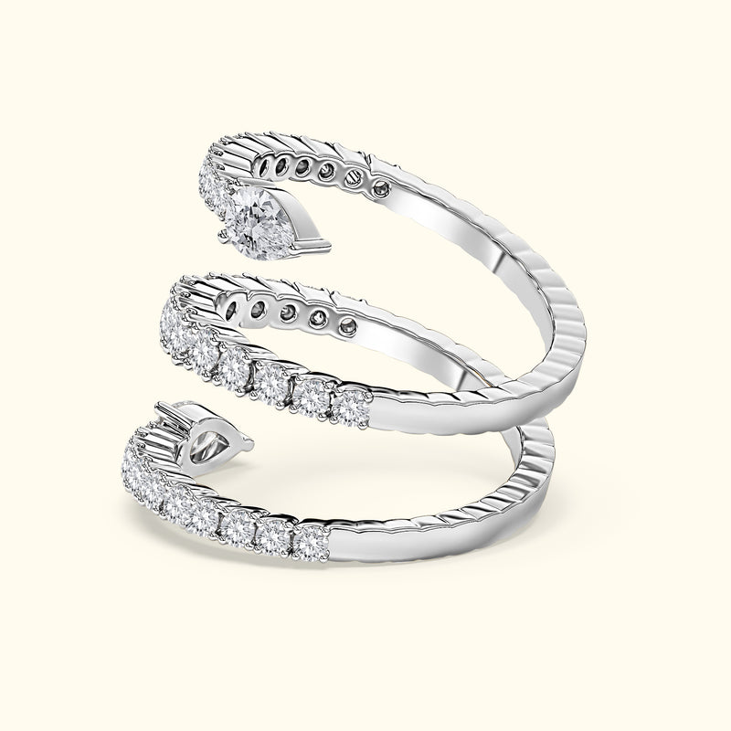 Spiral Diamond Ring