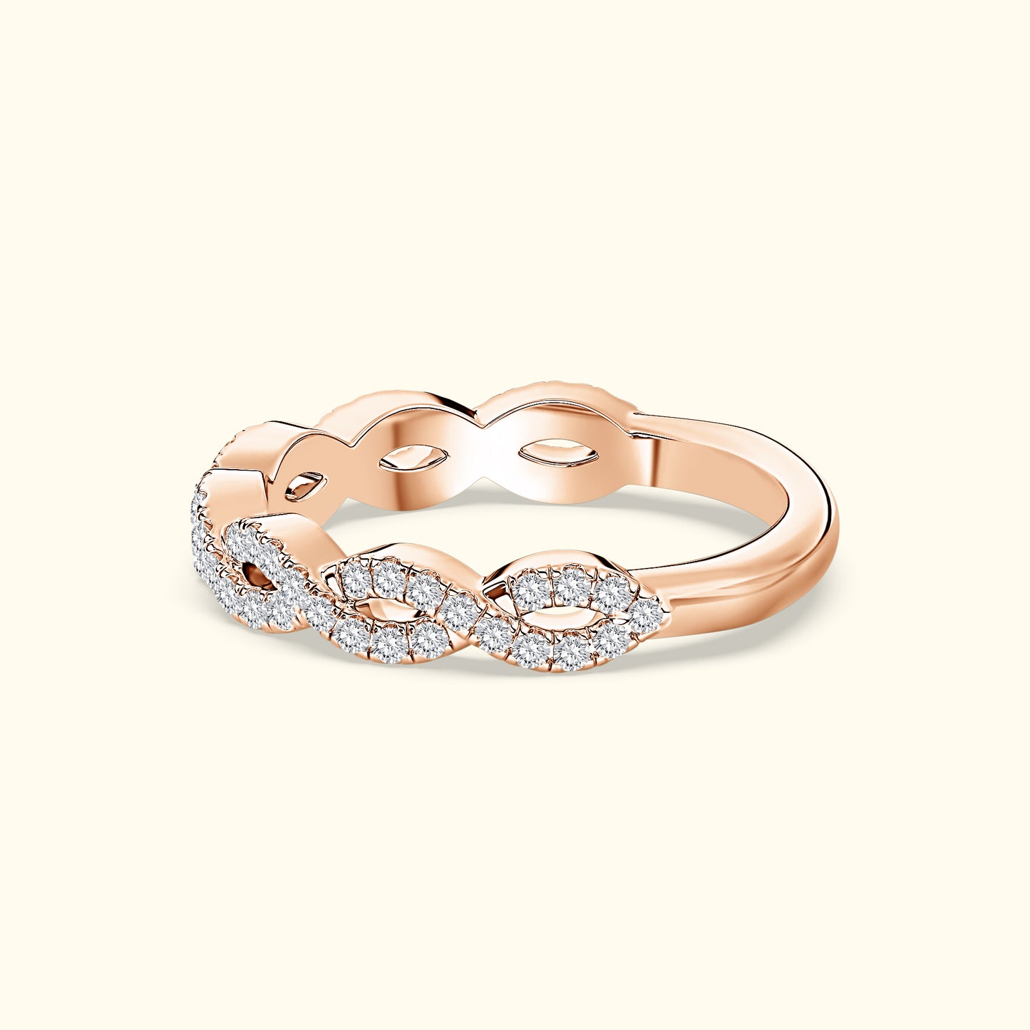 'Kayla' French Pavè Infinity Diamond Band