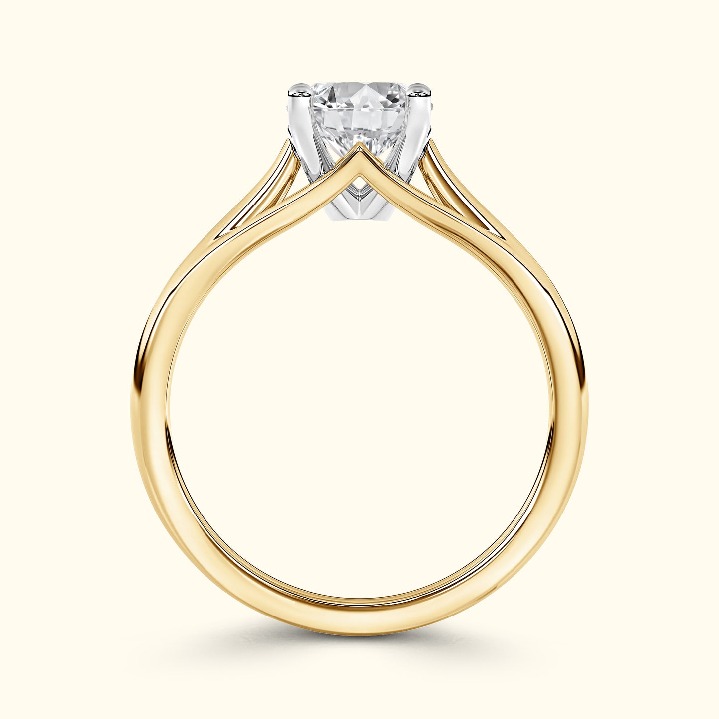 Elegant gold engagement ring with a large square diamond centerpiece.
