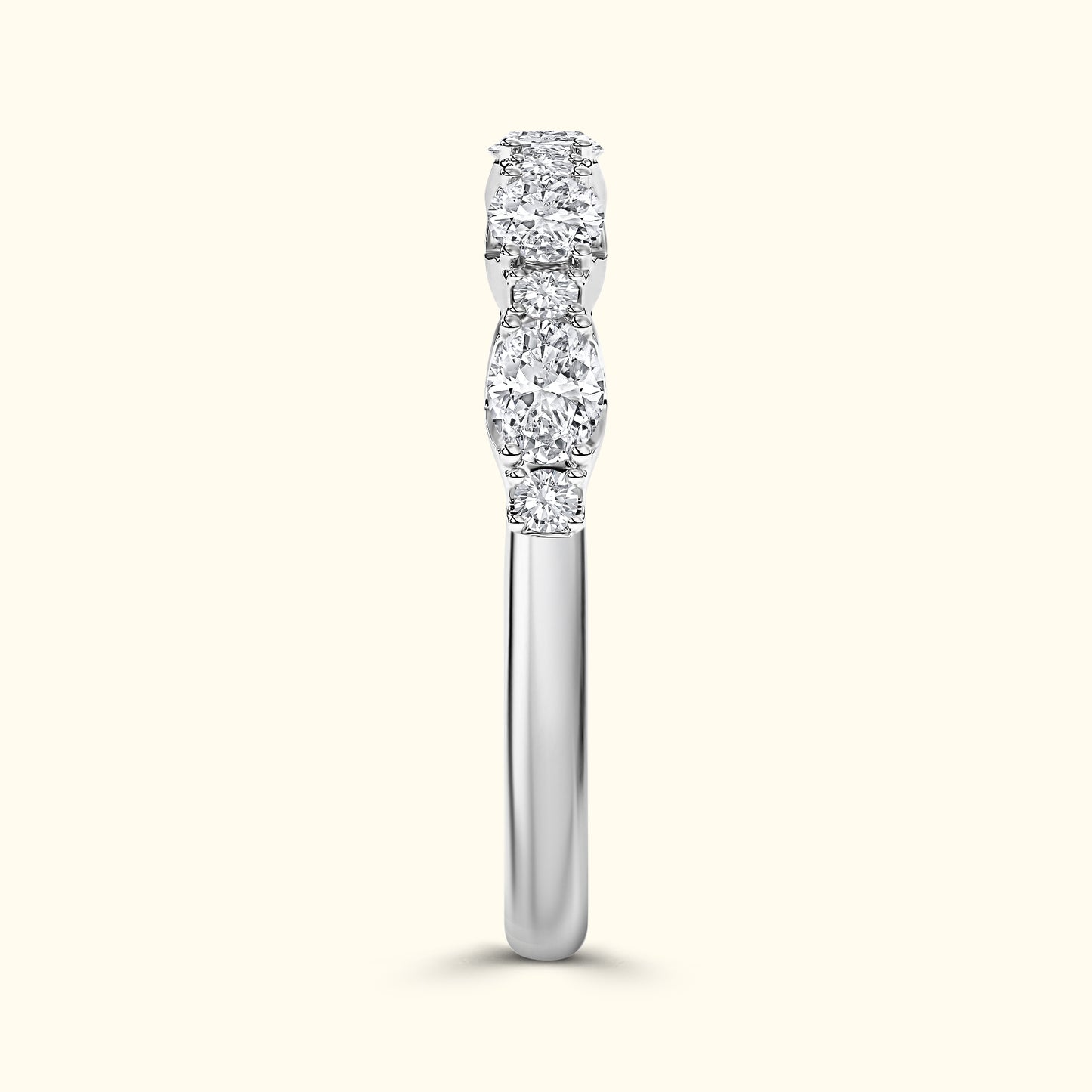 'Chrissy' Round & Oval 1.15ct Diamond Wedding Band