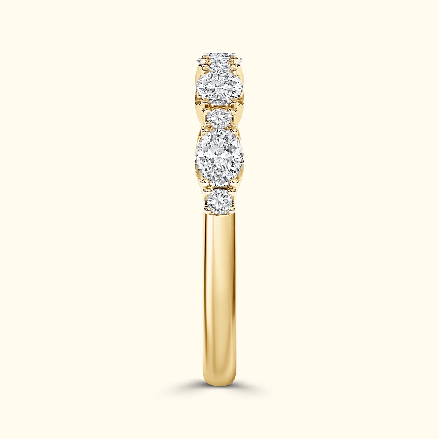 'Chrissy' Round & Oval 1.15ct Diamond Wedding Band