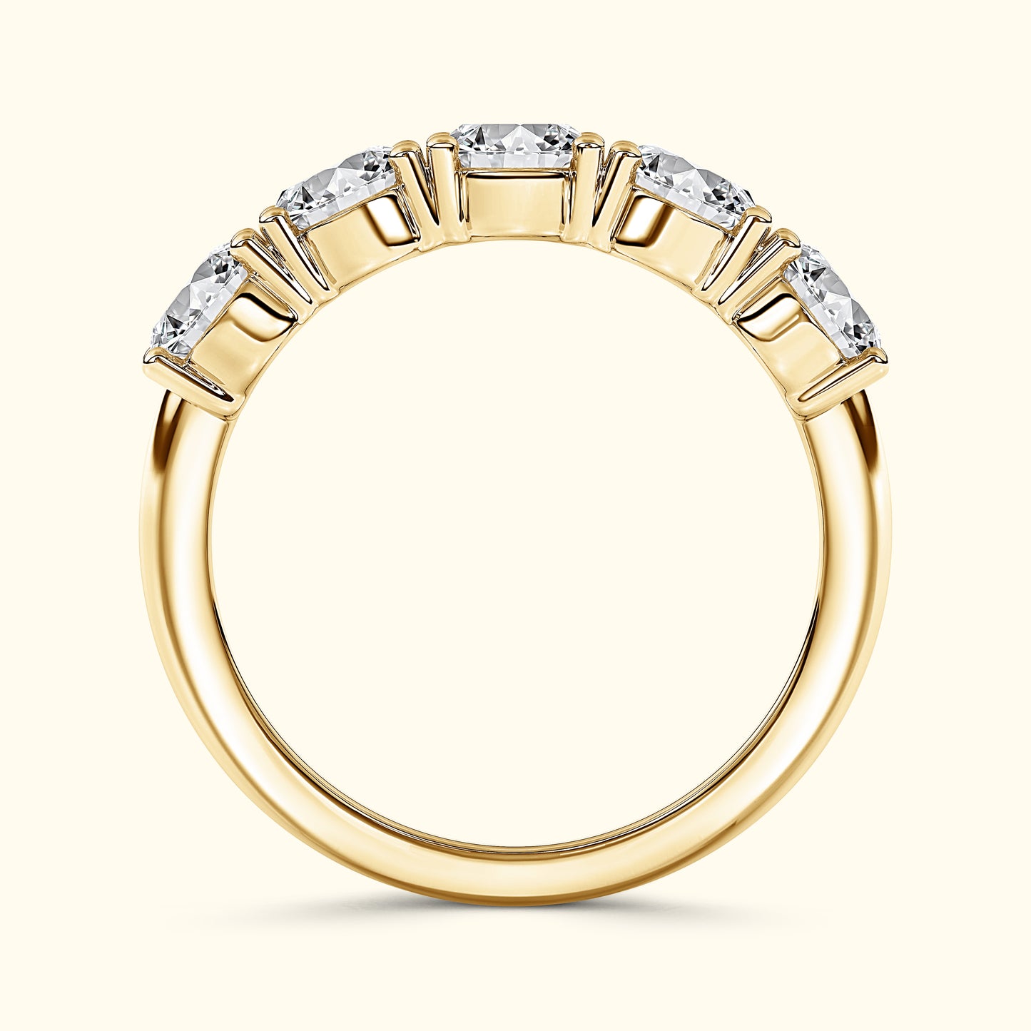 'Amelia' 5 Stone 2.00ct Oval Diamond Wedding Band