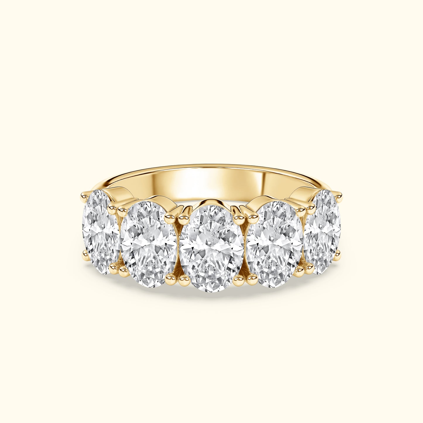 'Amelia' 5 Stone 2.00ct Oval Diamond Wedding Band