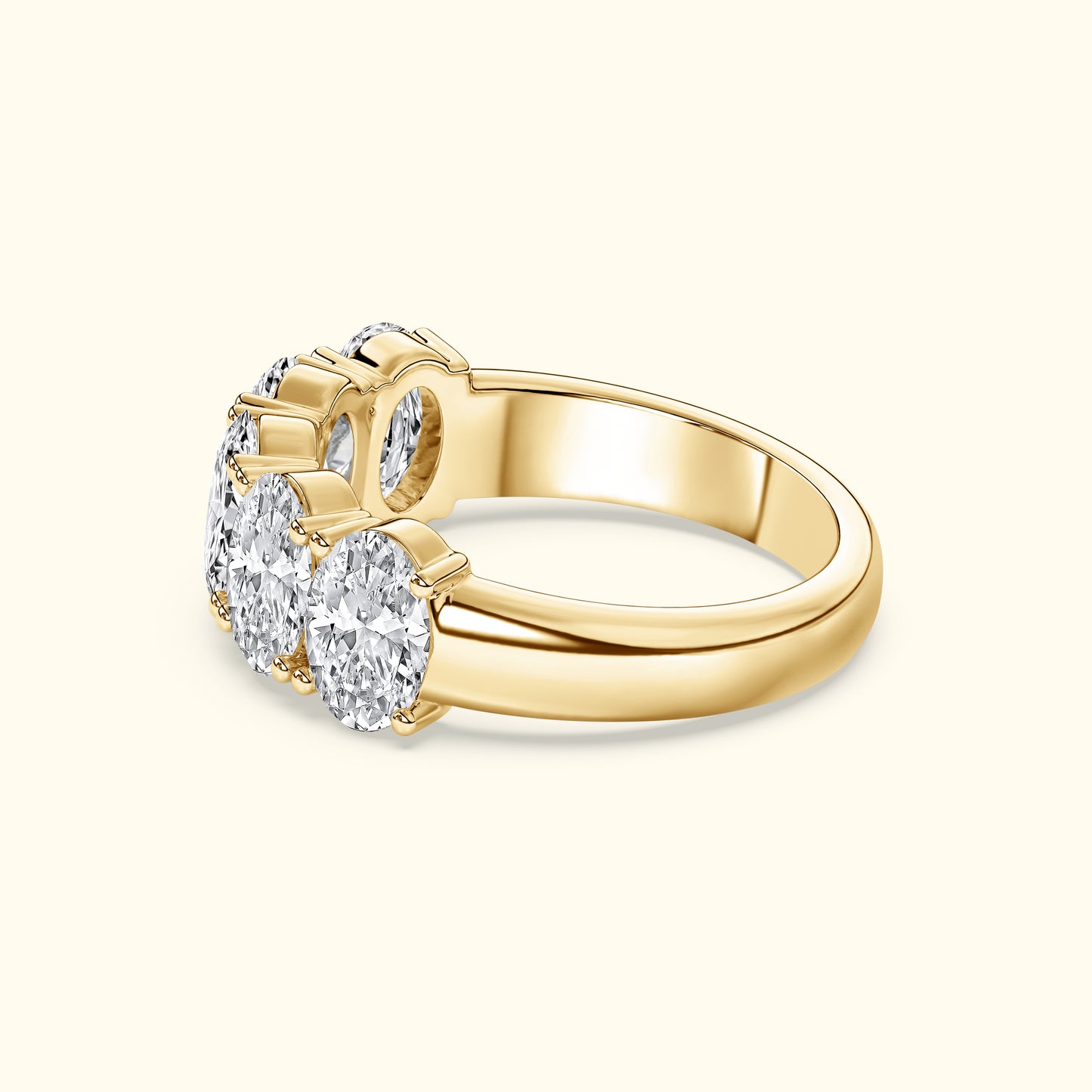 'Amelia' 5 Stone 2.00ct Oval Diamond Wedding Band
