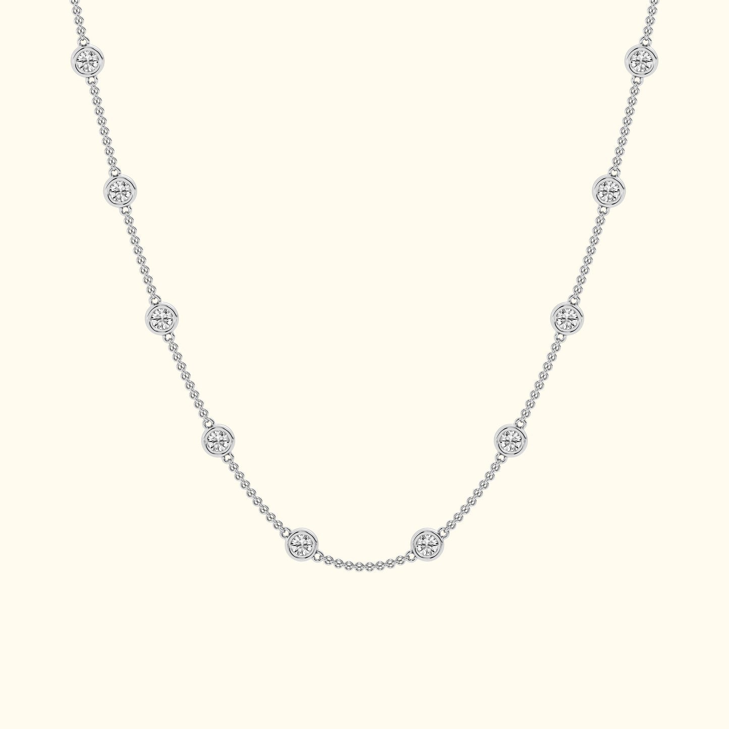 Diamonds By The Yard' Necklace in 14K White Gold (2 ct. tw.)