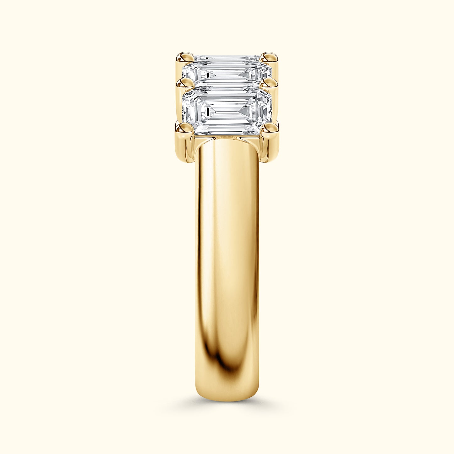 'Clara' 5 Stone 3.00ct Emerald Diamond Wedding Band