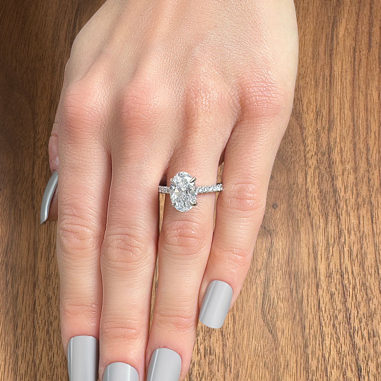 'Elizabeth' Ring with 5.07ct Oval Diamond