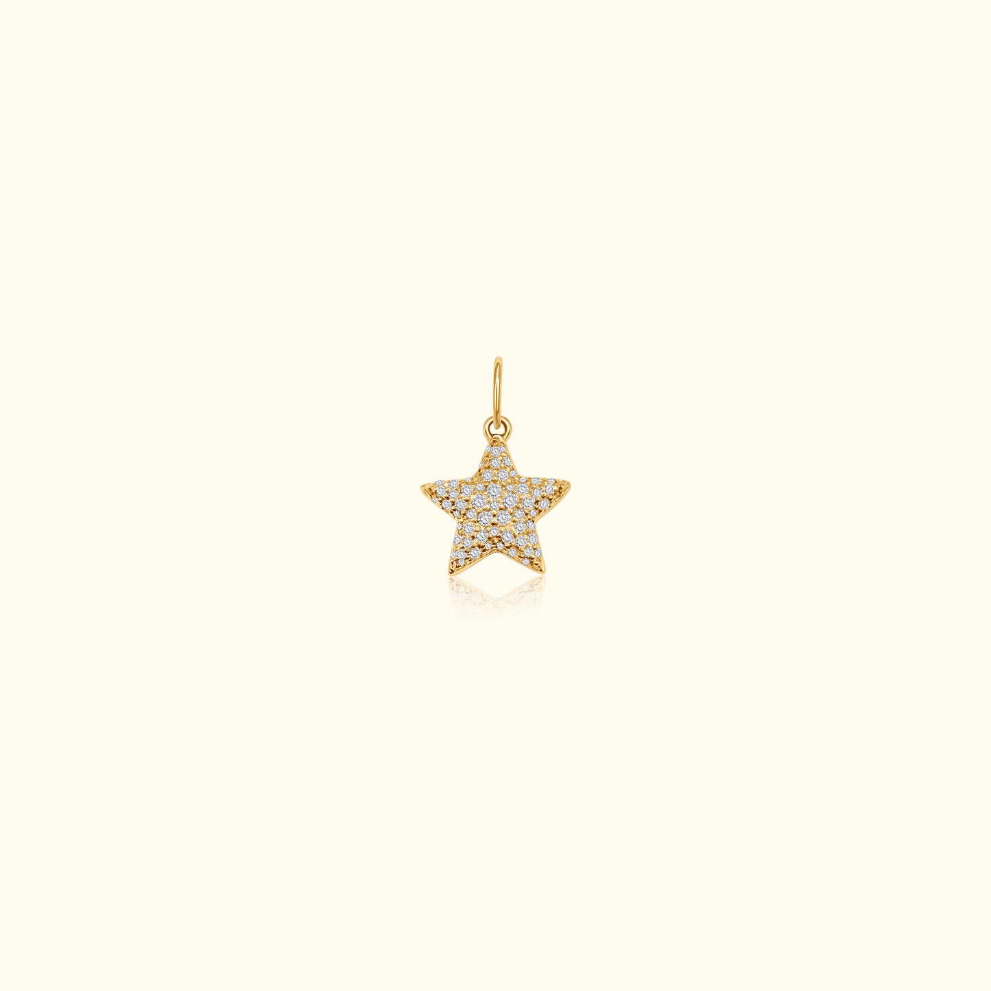 50/50 Diamond and Emerald Puff Star Pendant
