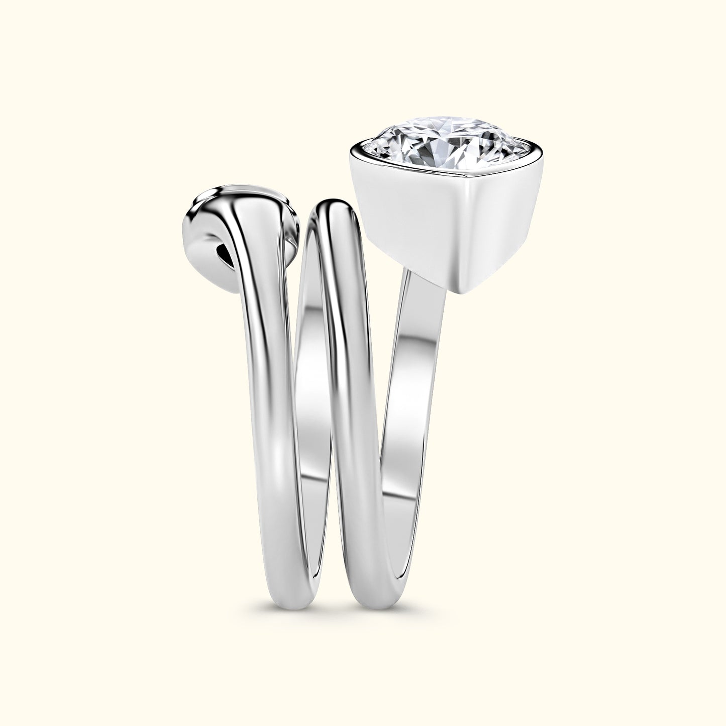 Diamond Spiral Wrap Ring