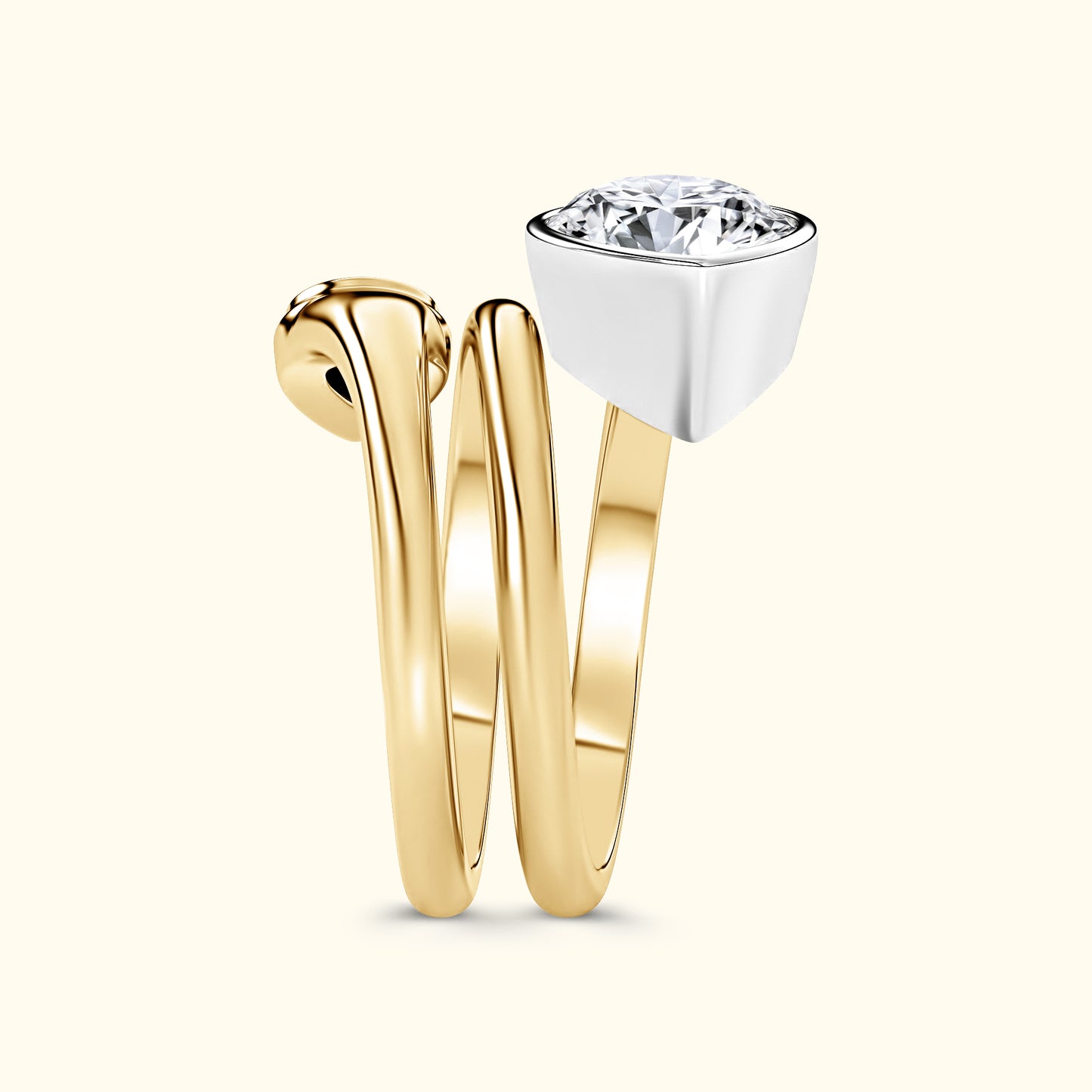 Diamond Spiral Wrap Ring