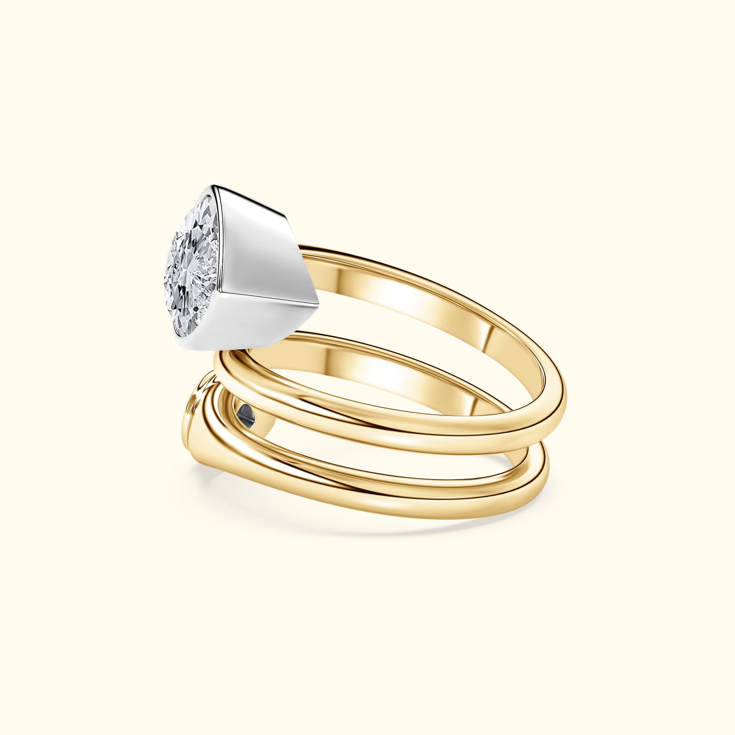 Diamond Spiral Wrap Ring