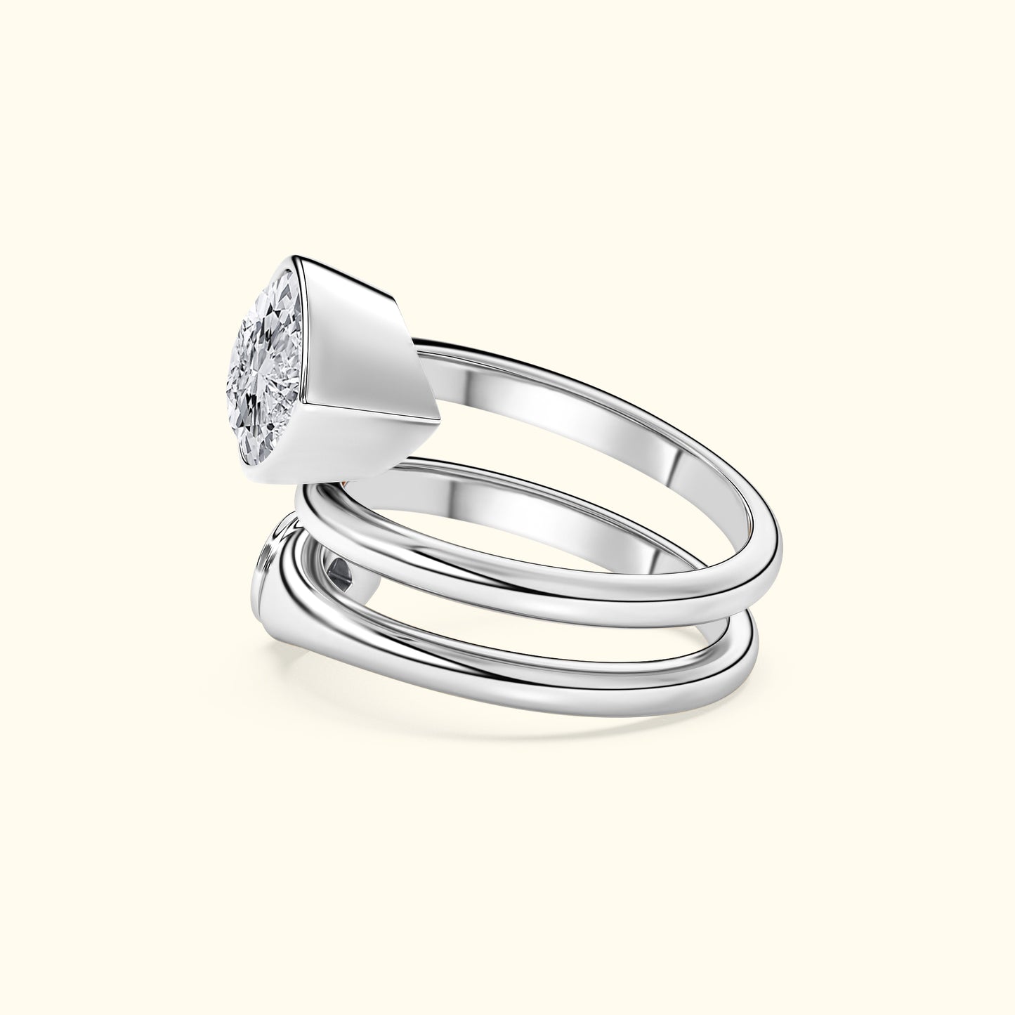Diamond Spiral Wrap Ring