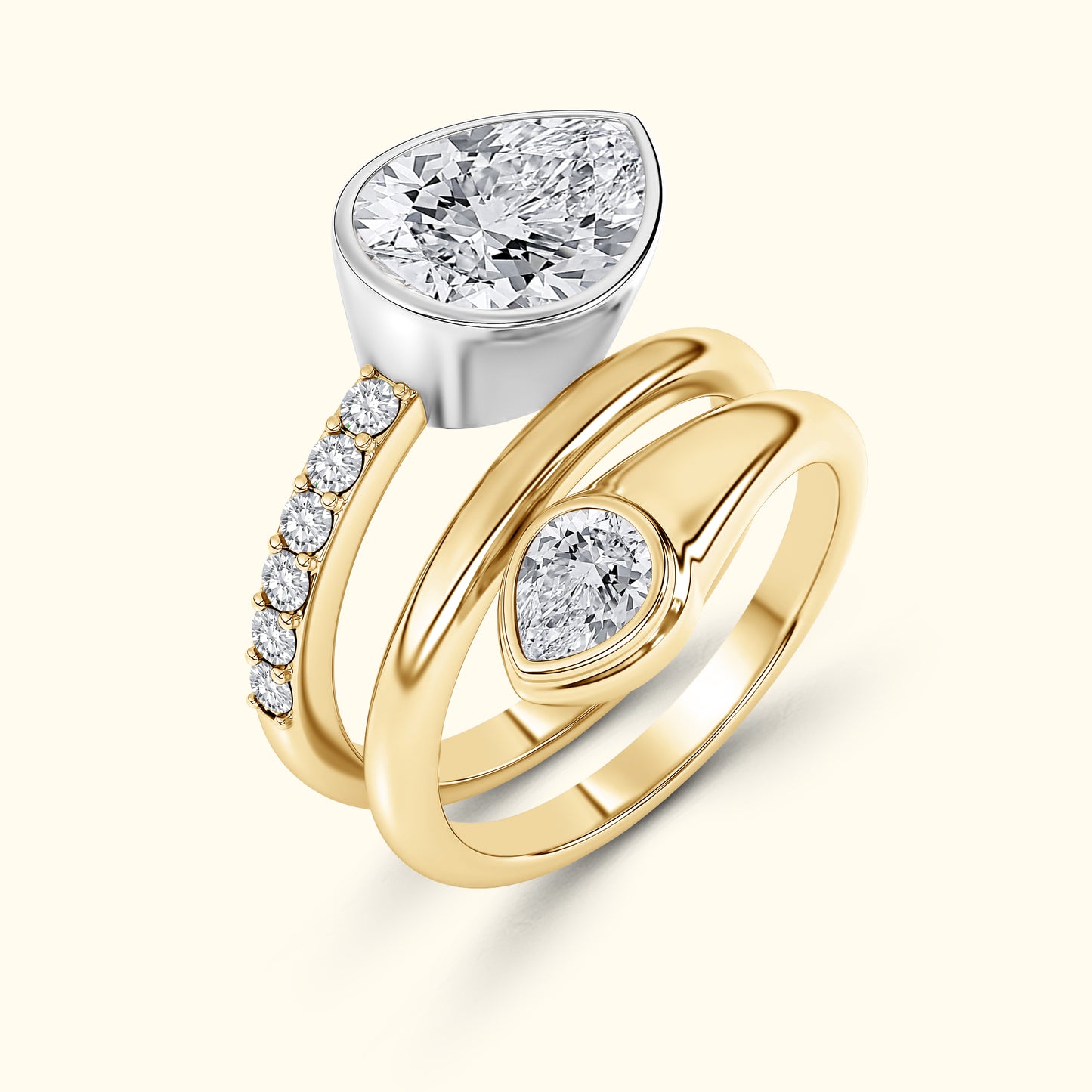 Diamond Spiral Wrap Ring