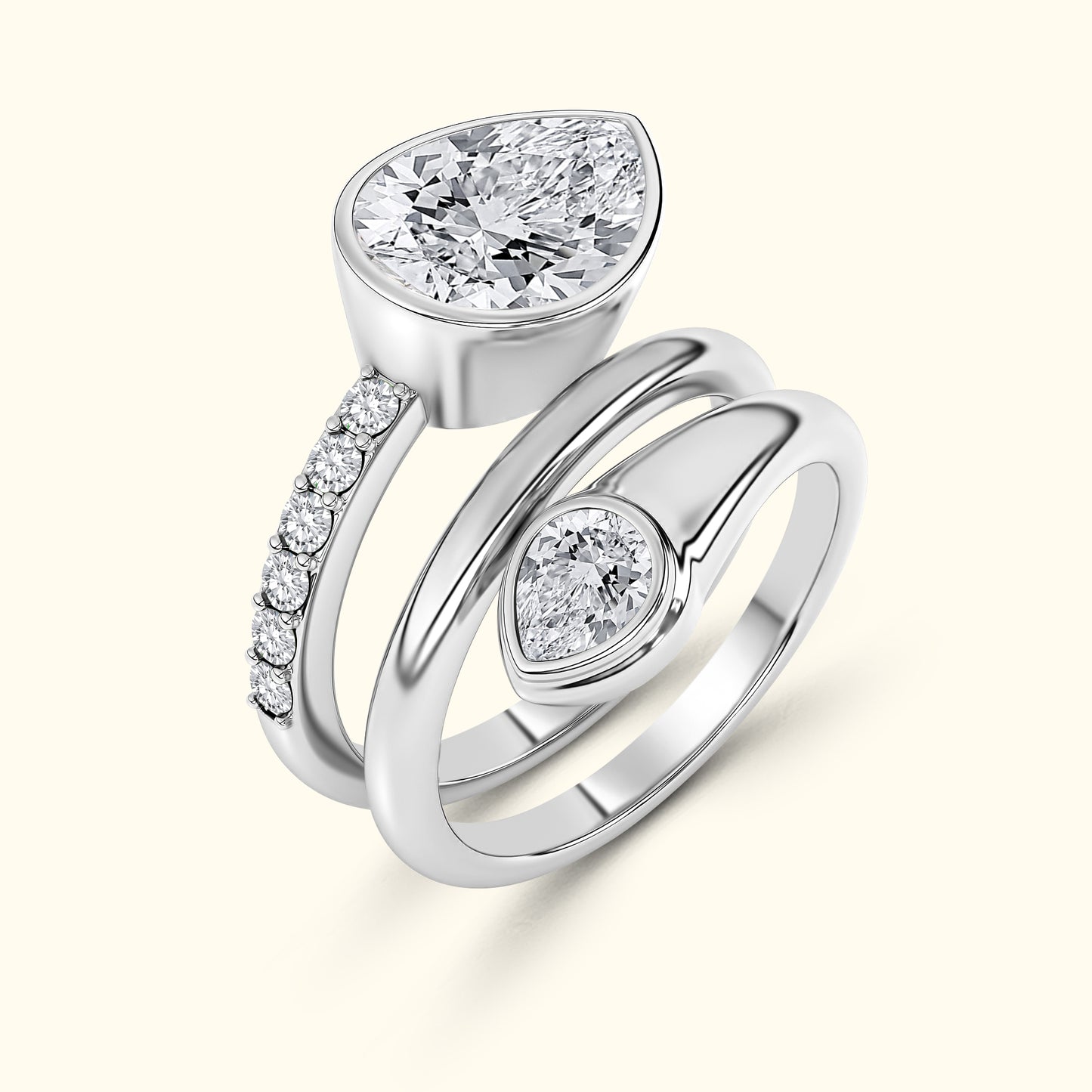 Diamond Spiral Wrap Ring